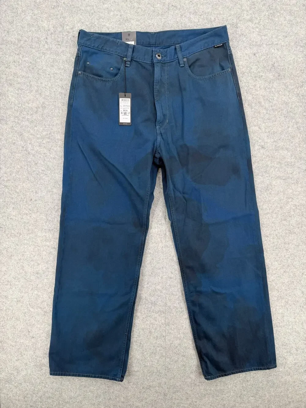 NWT G-Star Raw Type 96 Loose Sea Blue Vintage Wash Jeans Denim Size 36/32